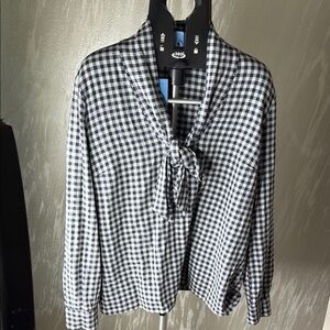 Stefanel Blouse with Tie-Front Closure XL